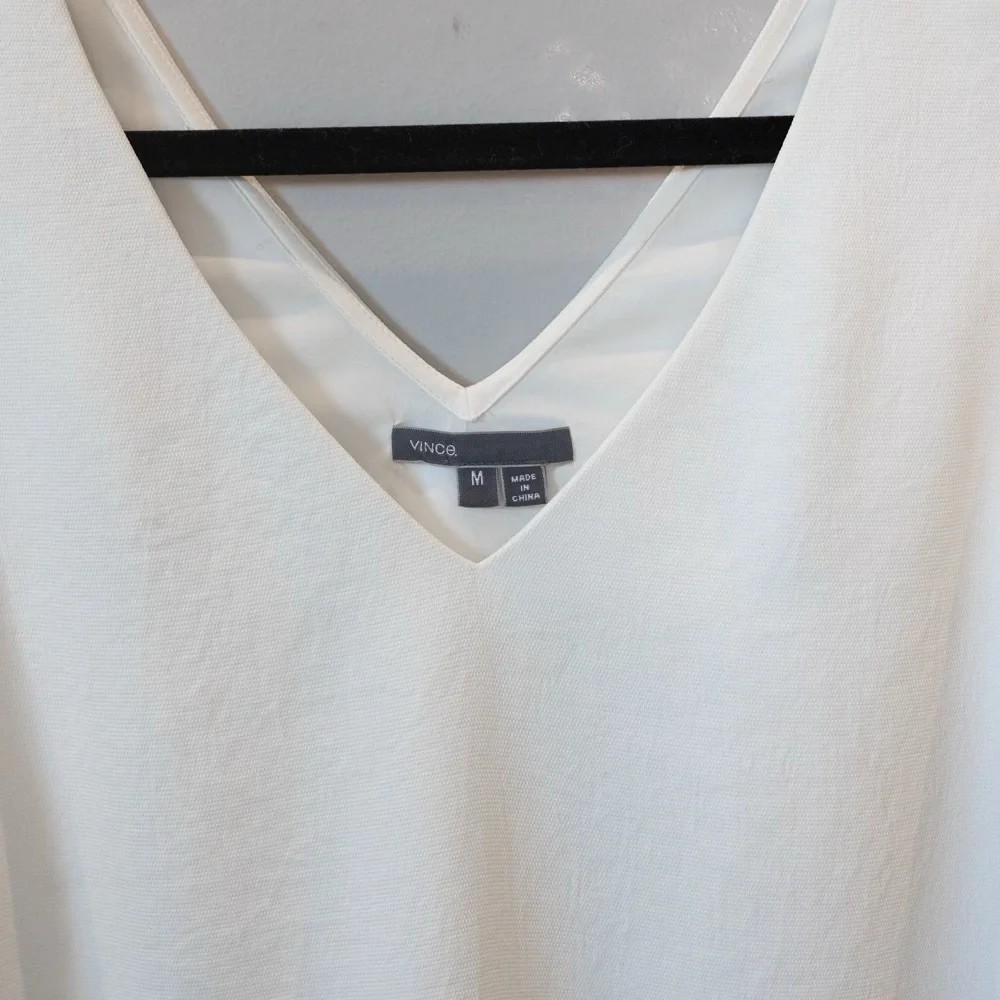 Vince Two-Tone V-Neck Dress - Picture 3 of 5